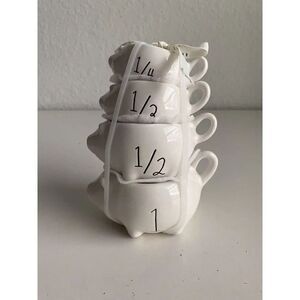 Rae Dunn Pig Piggies Ceramic Measuring Cups NEW